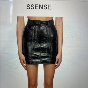 LVIR Black Patent Skirt M